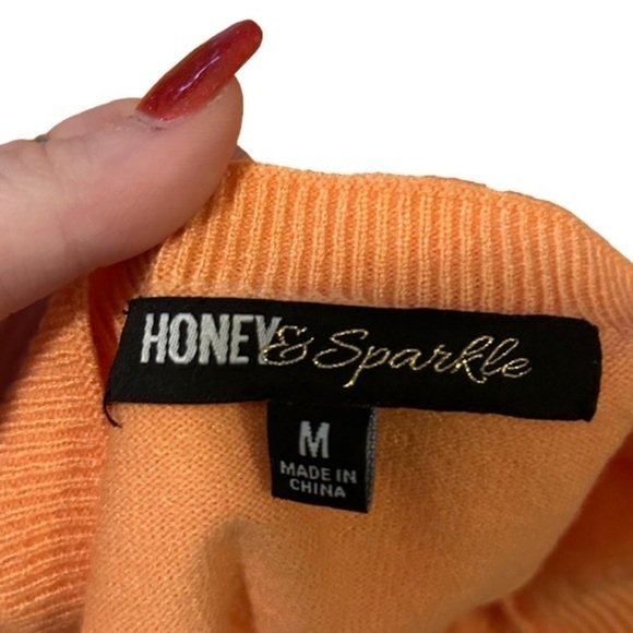 Orange cropped collared top - Picture 4 of 4